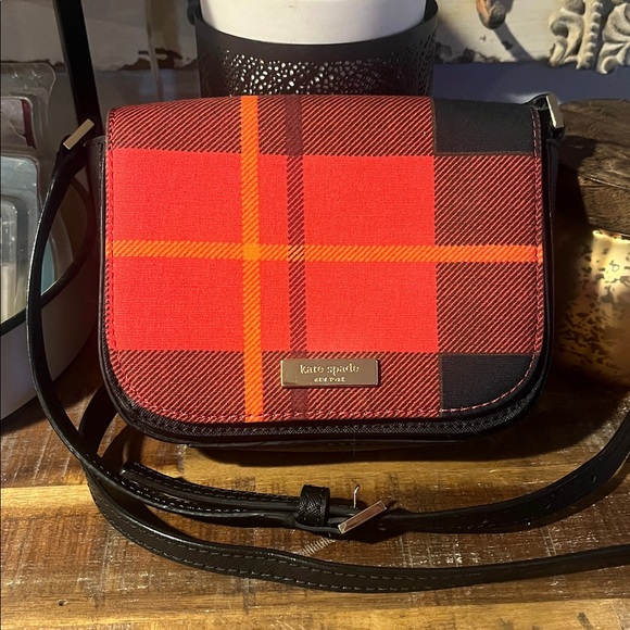 kate spade Handbags - Kate Spade Carsen Newbury Lane Red and Black Plaid Small Crossbody Bag